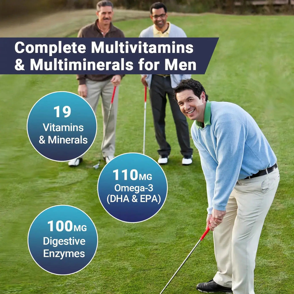 Mens Multivitamins Gummies, Methylated Multivitamin with Vitamins A C D K E, B Complex, Omega-3, Digestive Enzymes, Lycopene Wiszeen Au supplements