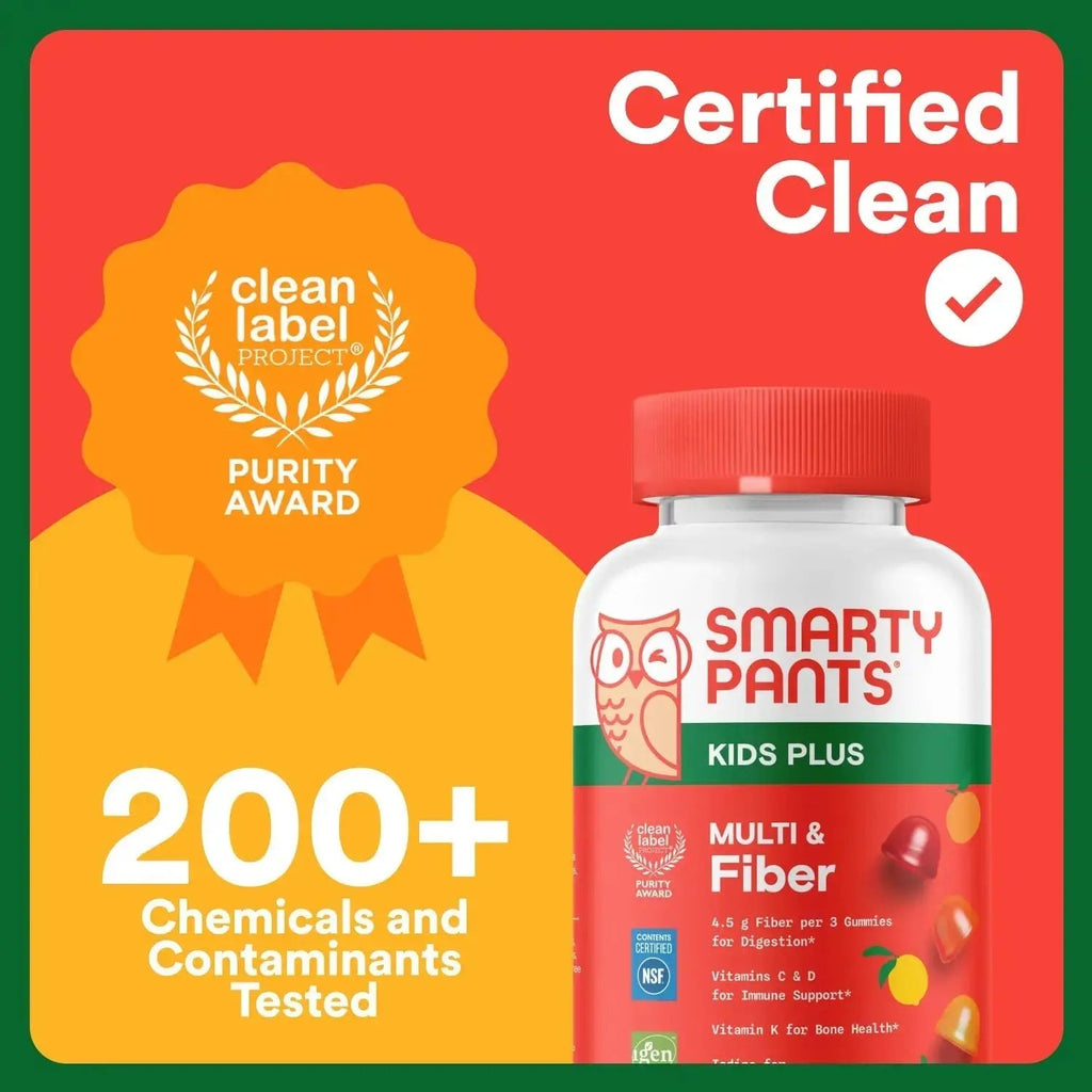 SmartyPants Kids Multivitamin & Fiber Gummies: Prebiotic Fiber to Support Kids Digestion with Vitamin D3, C, Vitamin B12, B6, A, Zinc SmartyPants Au supplements