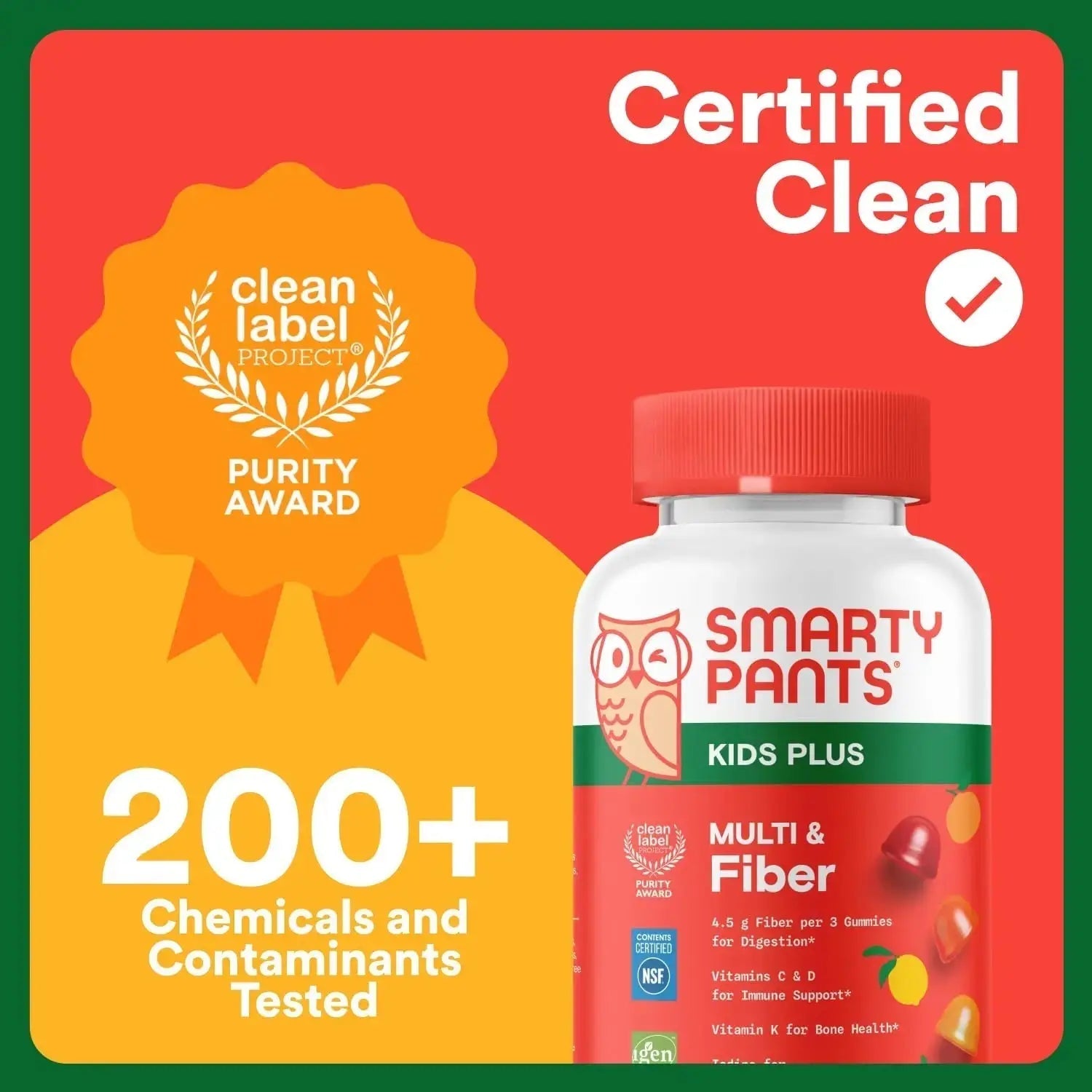 SmartyPants Kids Multivitamin & Fiber Gummies: Prebiotic Fiber to Support Kids Digestion with Vitamin D3, C, Vitamin B12, B6, A, Zinc SmartyPants Au supplements