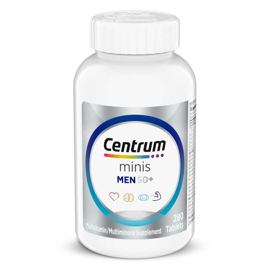 Centrum Minis Silver Multivitamin for Men 50 Plus, Multivitamin/Multimineral Supplement, Vitamin D3, B-Vitamins and Zinc, Non-GMO Ingredients, Supports Memory Centrum Au supplements