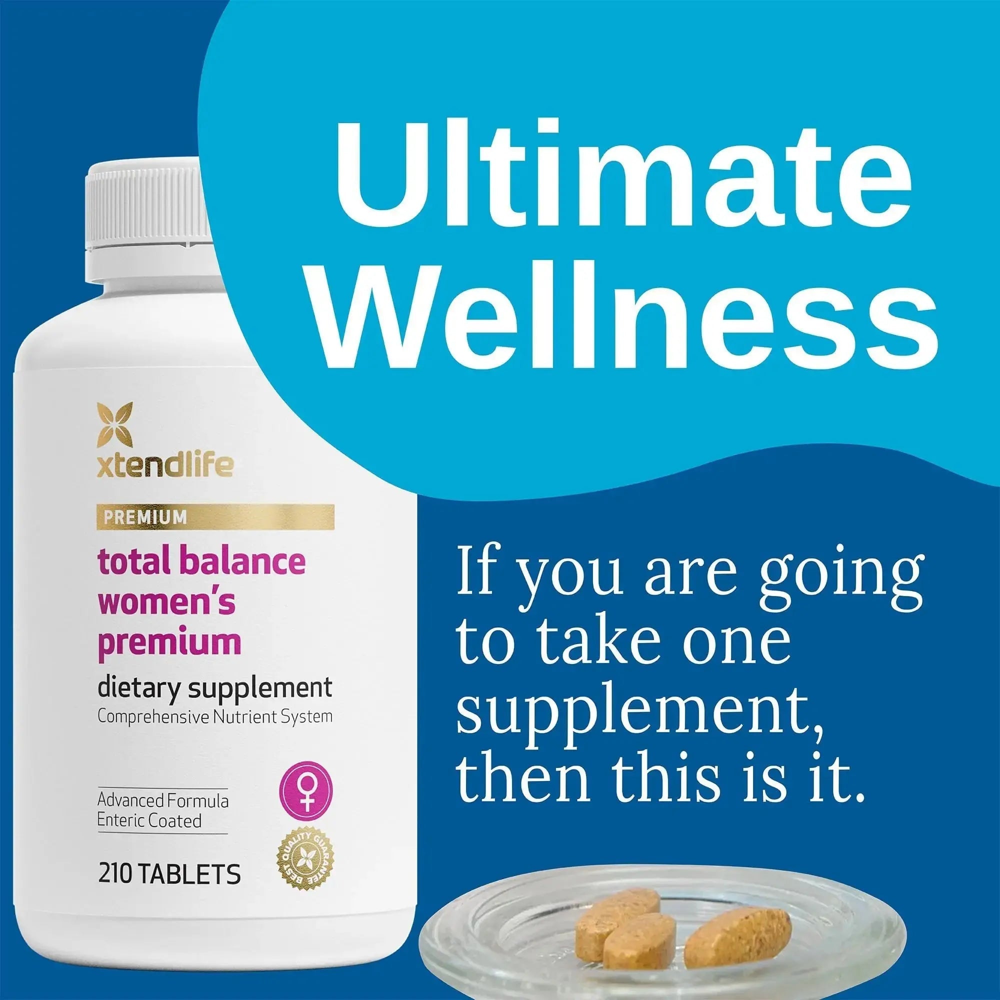 Xtendlife Total Balance Women's Premium Extra Strength Daily Multivitamin & Mineral - 90+ Nutrients for Complete Immune Xtendlife Au supplements