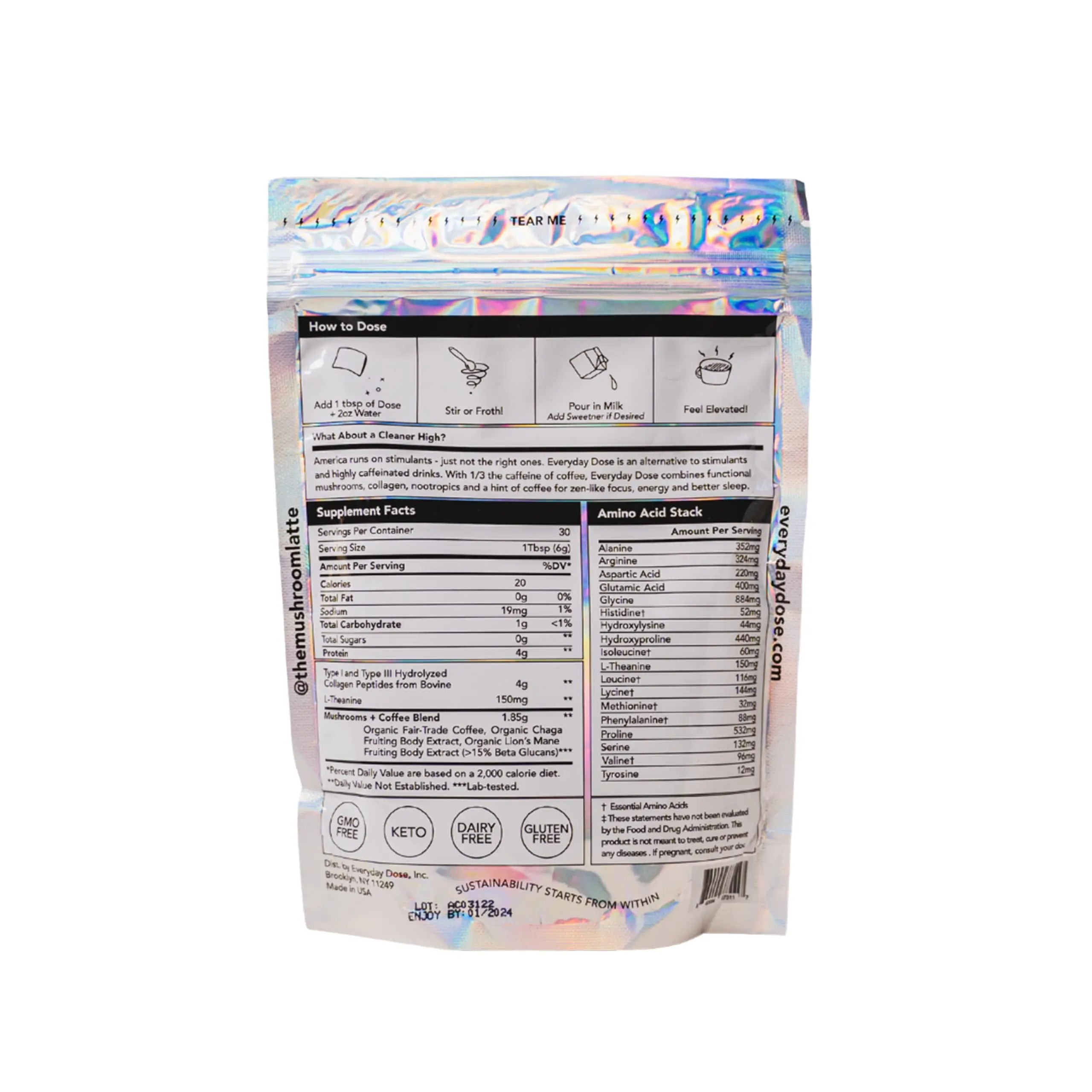 The Mushroom Latte by Everyday Dose | Premium Coffee Extract with Grass-Fed Collagen Everyday Dose Au supplements