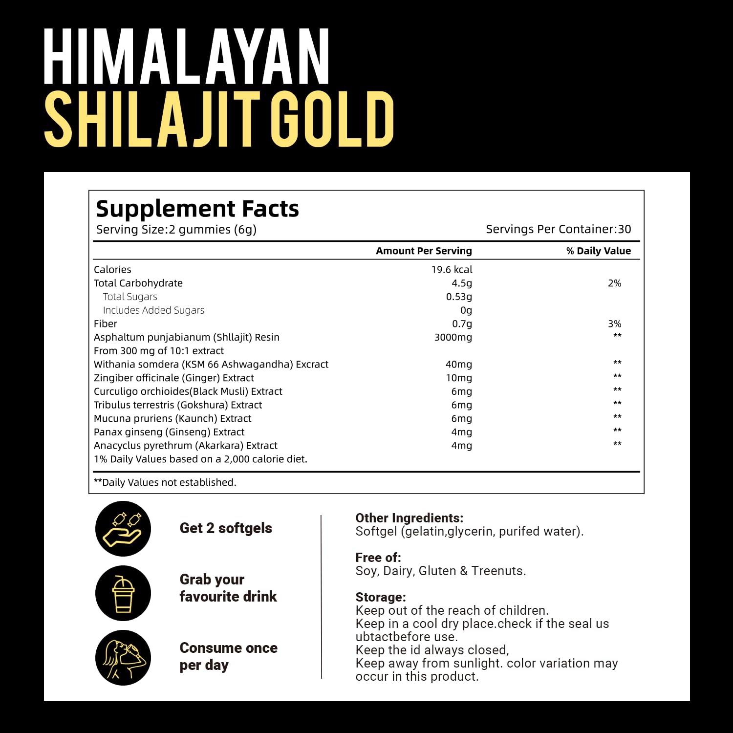 Himalayan9 Shilajit Gummies with Ashwagandha & Gokshura | 85+ Trace Minerals & Fulvic Acid | Organic, Non-GMO Micronutrient Supplement