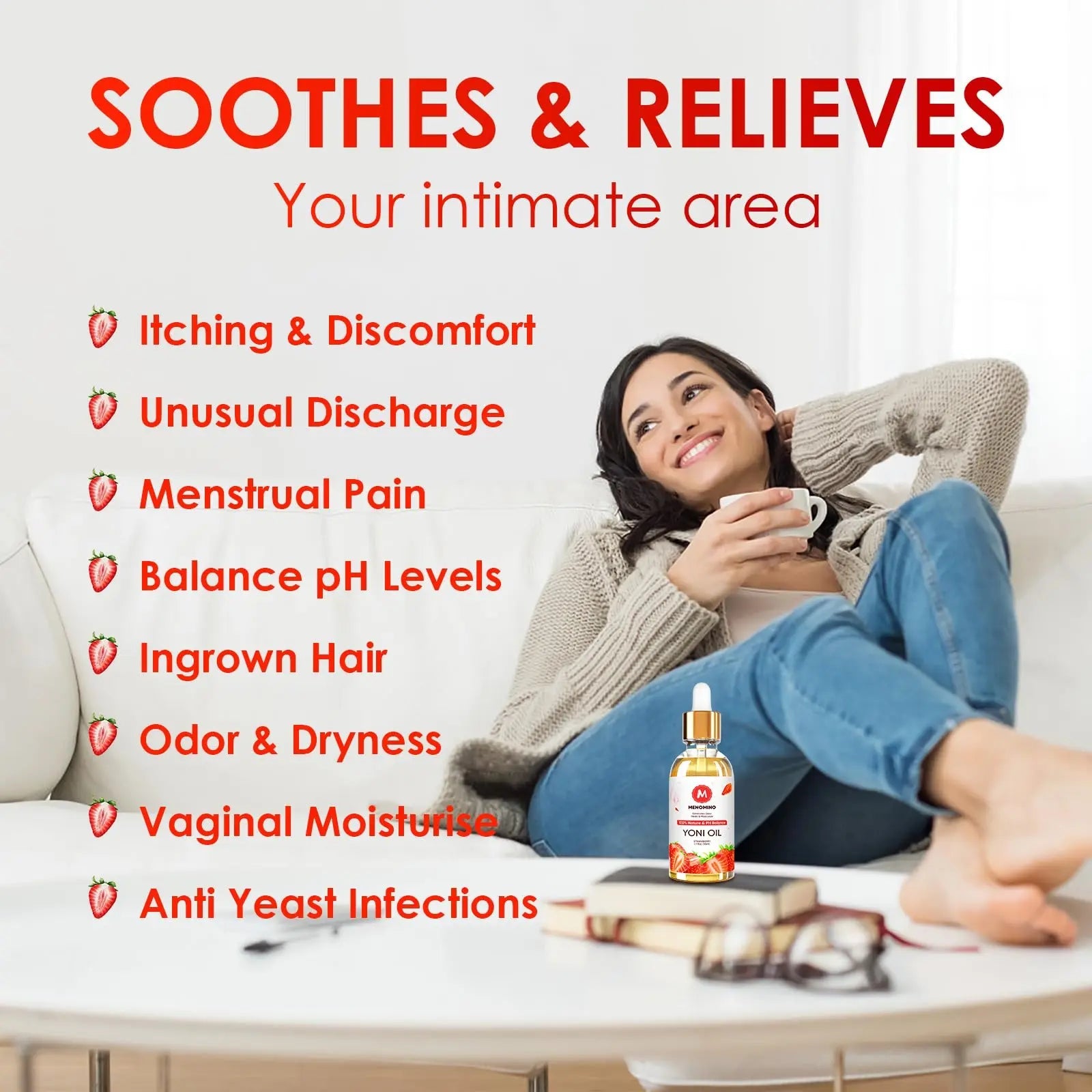 2 Pack Yoni Oil Feminine Oil for Women pH Balance - Feminine Deodorant - Vaginal Moisturizer - Eliminates Odor MENOMINO Au supplements