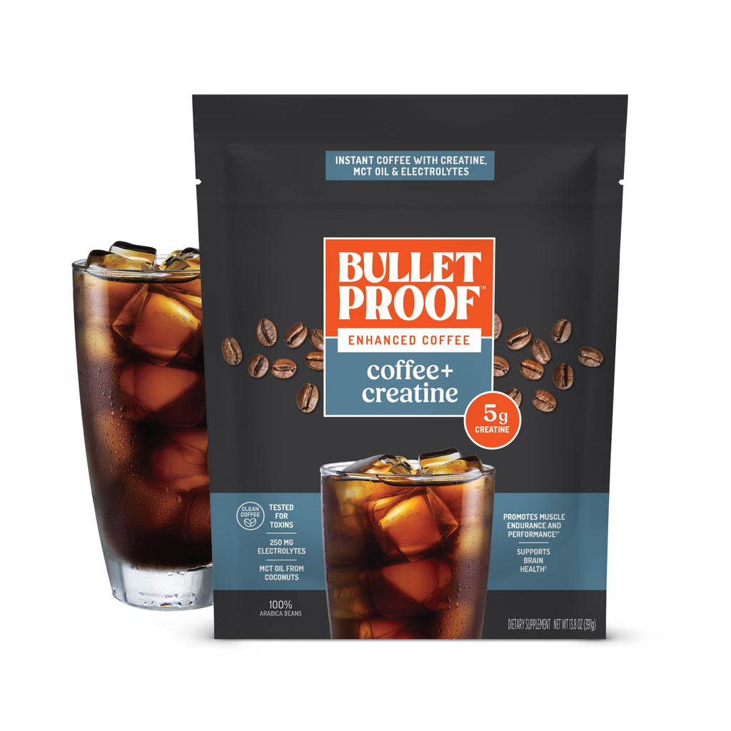 Bulletproof Coffee + Creatine Instant Coffee, 5g Micronized Creatine Monohydrate with Electrolytes & MCT Oil, Clean Toxin-Tested Beans, Energy & Performance Support, 38 Servings Bulletproof Au supplements