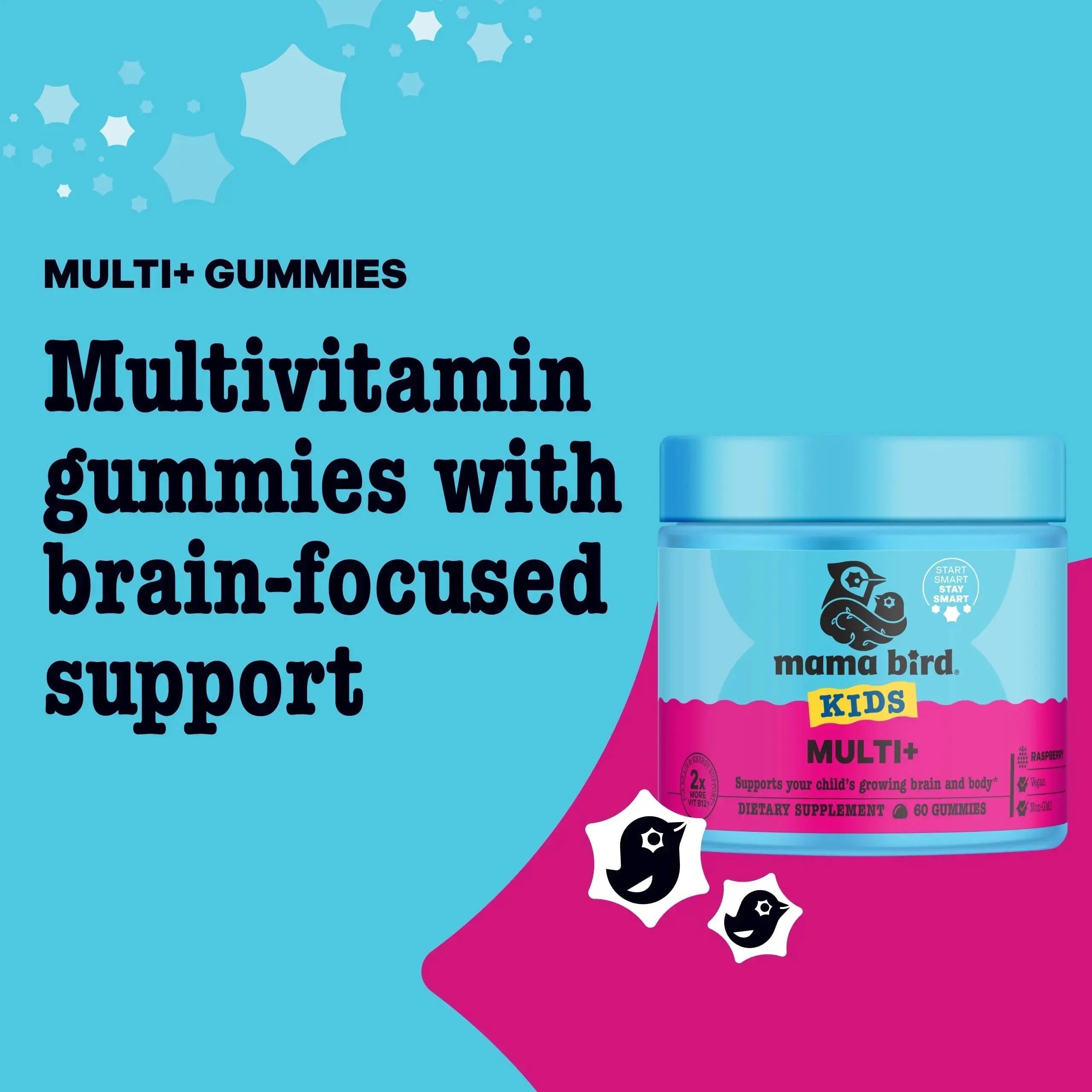 Best Nest Wellness Multi Plus Gummies - Brain Health Support Supplement with Methylated Vitamins - Chewable Multivitamin for Kids Best Nest Wellness Au supplements