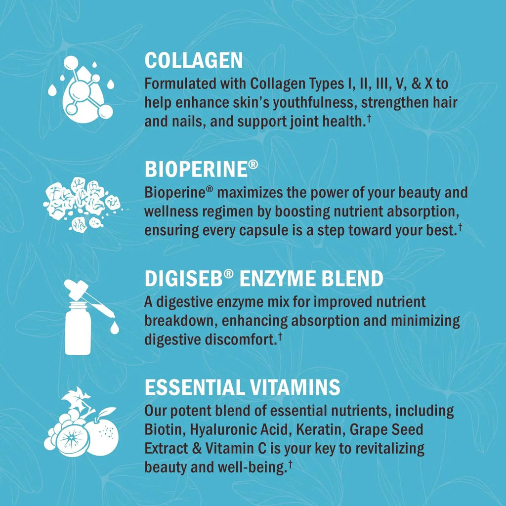 Multi Collagen Pills for Women (Types I II III V X) with Vitamin C Hyaluronic Acid Biotin BioSchwartz Au supplements