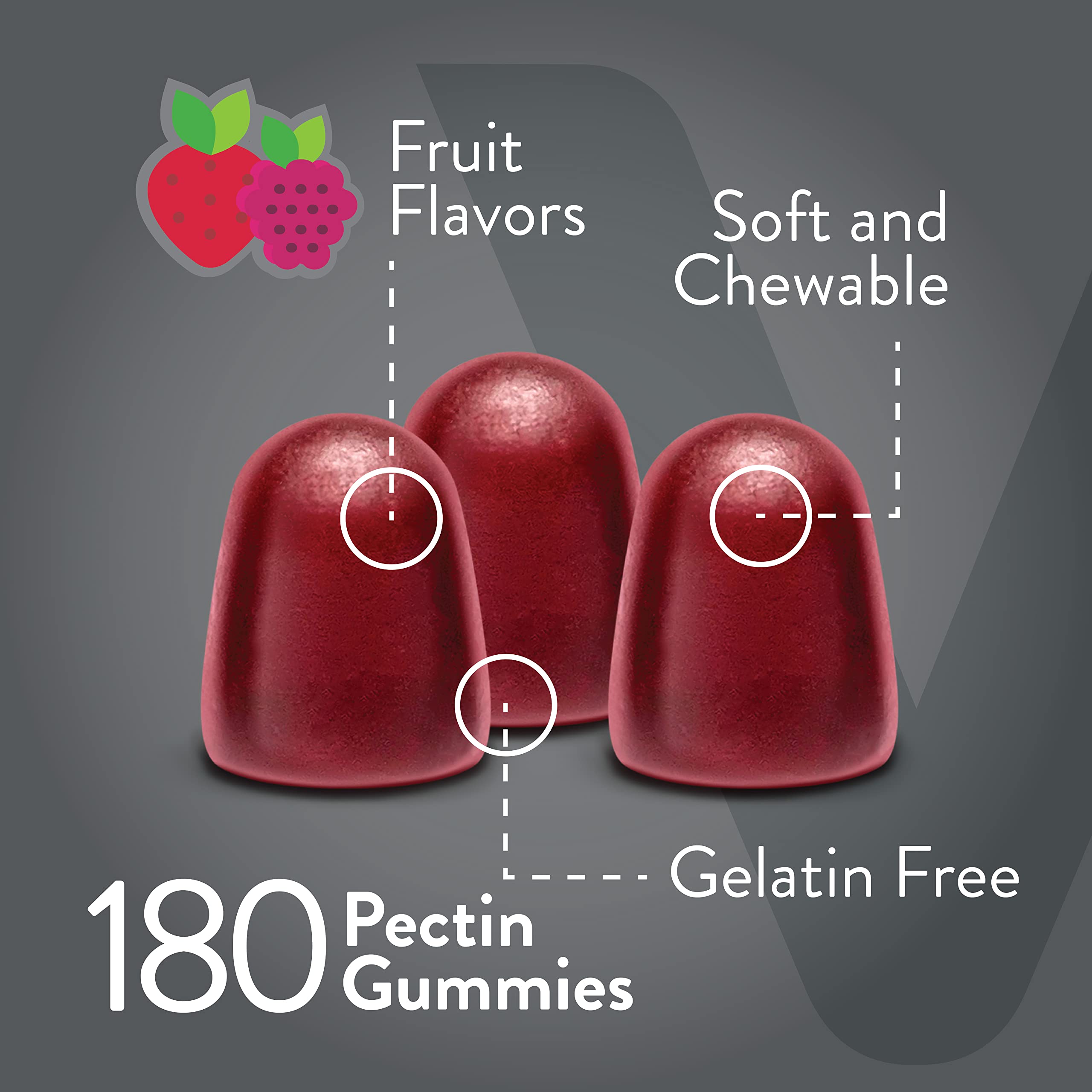 VITEEY Prebiotic Fiber Gummies for Adults, 7g - Gut Health & Digestive Soluble Fiber Supplement Gummies - Zero Sugar Added, Vegan, Gluten-Free - 180 Count