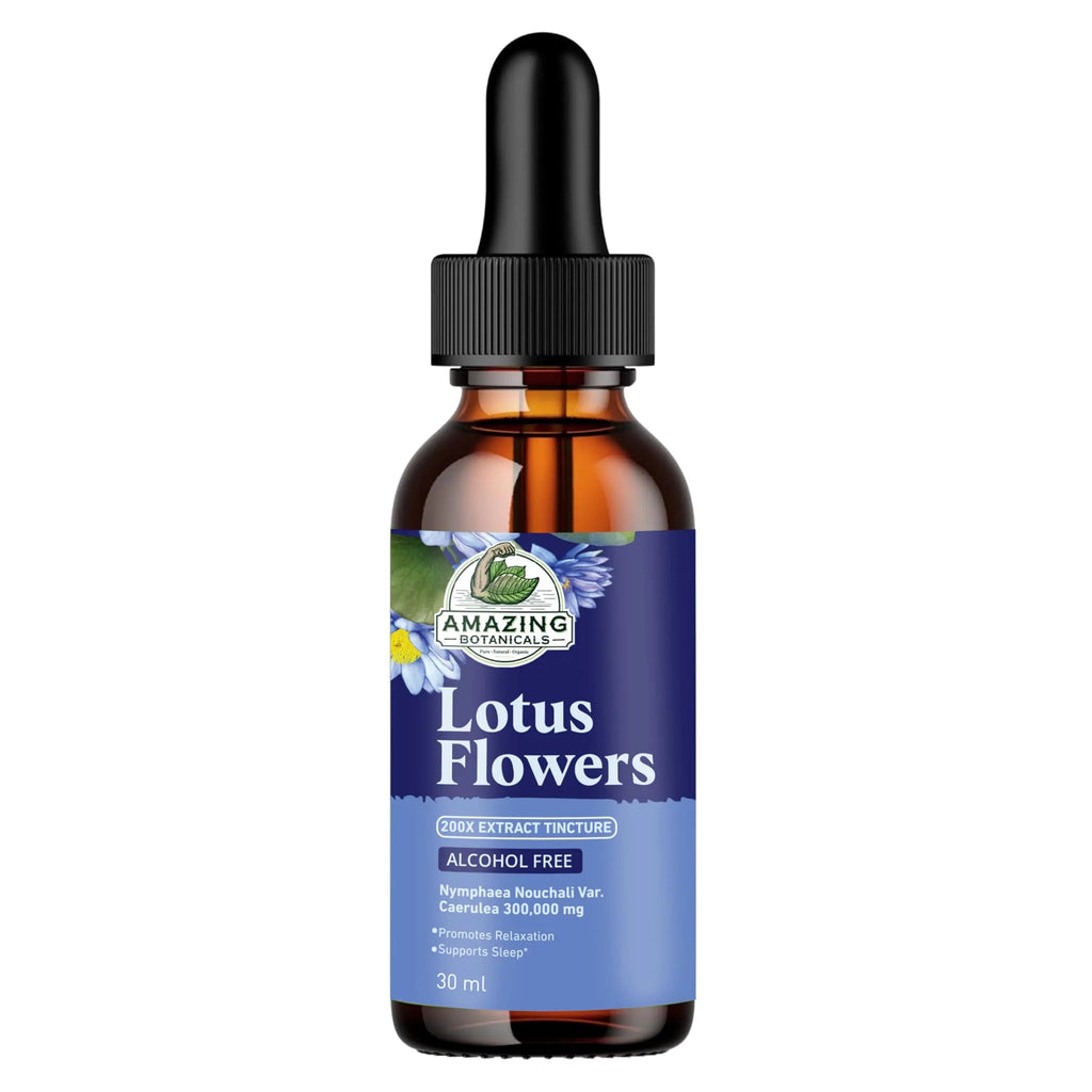 Alcohol-Free Lotus Flowers 200X Herbal Extract Tincture 300,000 mg - 1oz / 30ml Amazing Botanicals Au supplements