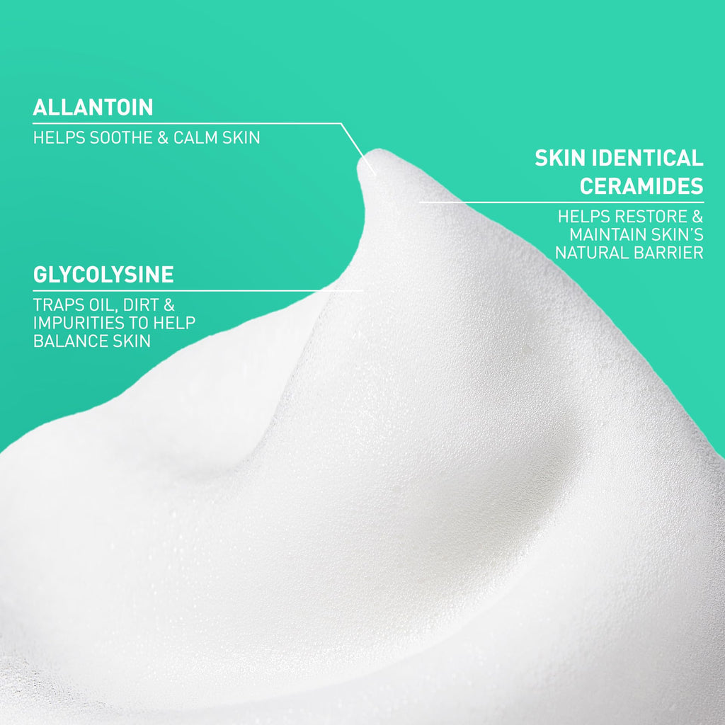 CeraVe Balancing Air Foam Face Wash, Foaming Facial Cleanser For Combination Skin, 8HR Oil Control + 24HR Hydration