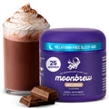 MoonBrew Nighttime Magnesium Hot Cocoa Jar, Natural Sleep Aid Drink Mix for Adults - Calming Melatonin-Free Sleep Support - Sleepy Hot Chocolate Powder with L-Theanine,