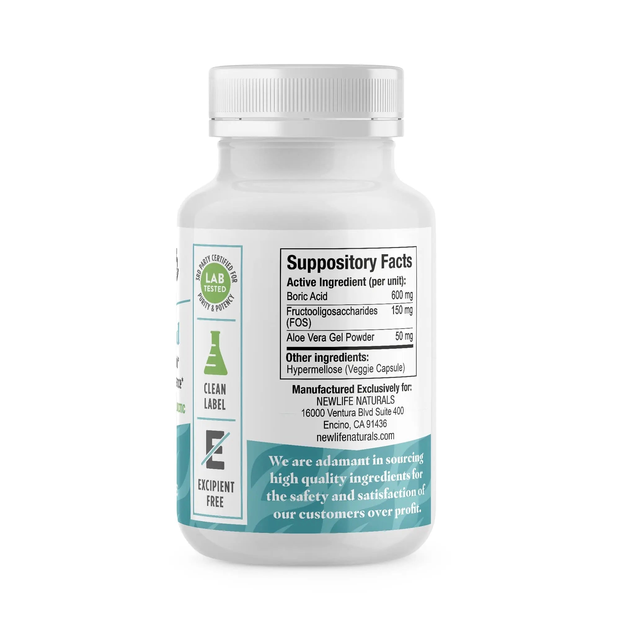 NewLife Naturals Boric Acid Vaginal Suppositories with Aloe Vera & FOS Prebiotic | Women's pH Balance Pills NewLife Naturals Au supplements