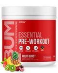 RAW Essential Pre-Workout Powder (Fruit Burst) - Chris Bumstead Sports Nutrition Supplement for Men & Women - Preworkout Energy Powder with Caffeine