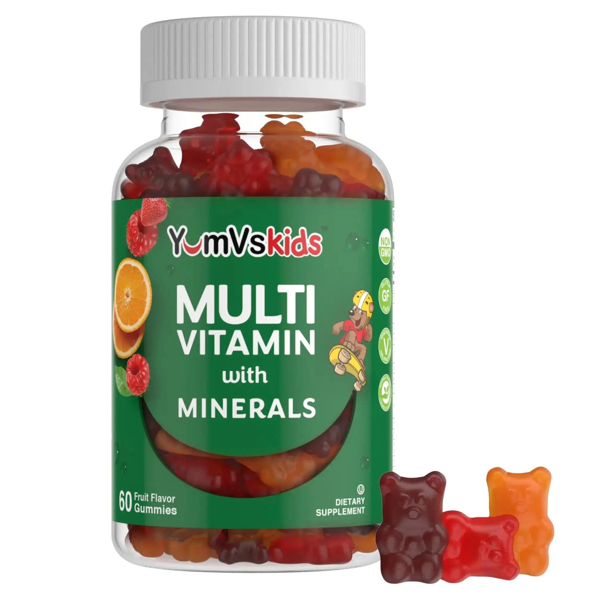 YumVs Kids Multivitamin Gummies - Fruit Flavored Chewable Children's Multivitamin - Kids Vitamins Multivitamin Gummy with 12 Minerals & Vitamins A C D3 E B6 B12 YUM-V'S Au supplements