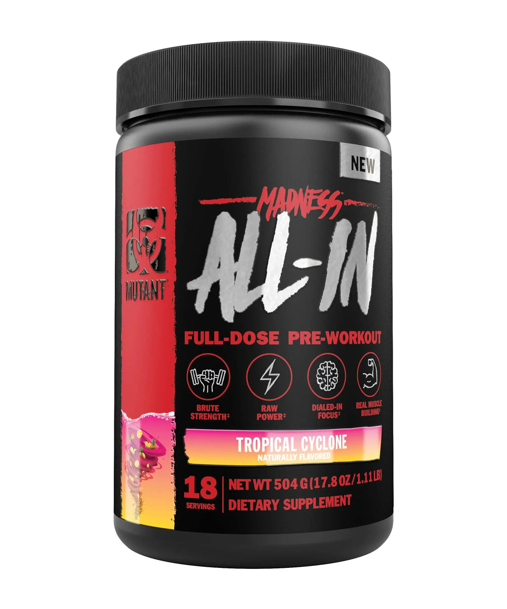 Mutant Madness All-in | Full Dosed Pre-Workout - Tropical Cyclone - 18 Serving - 504 g Mutant Au supplements
