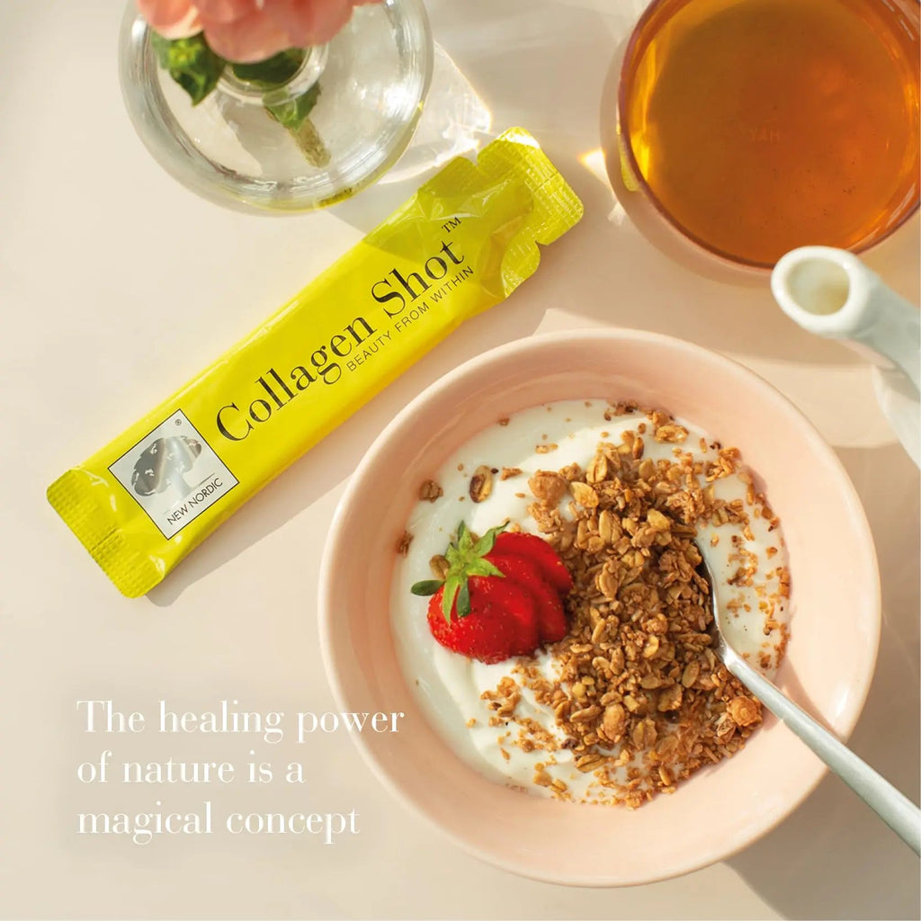 New Nordic Collagen Shot High-Absorbency Premium Liquid Daily Sachets - 15x Hydrolysed Shots - Freshwater Marine Collagen New Nordic Ltd Au supplements