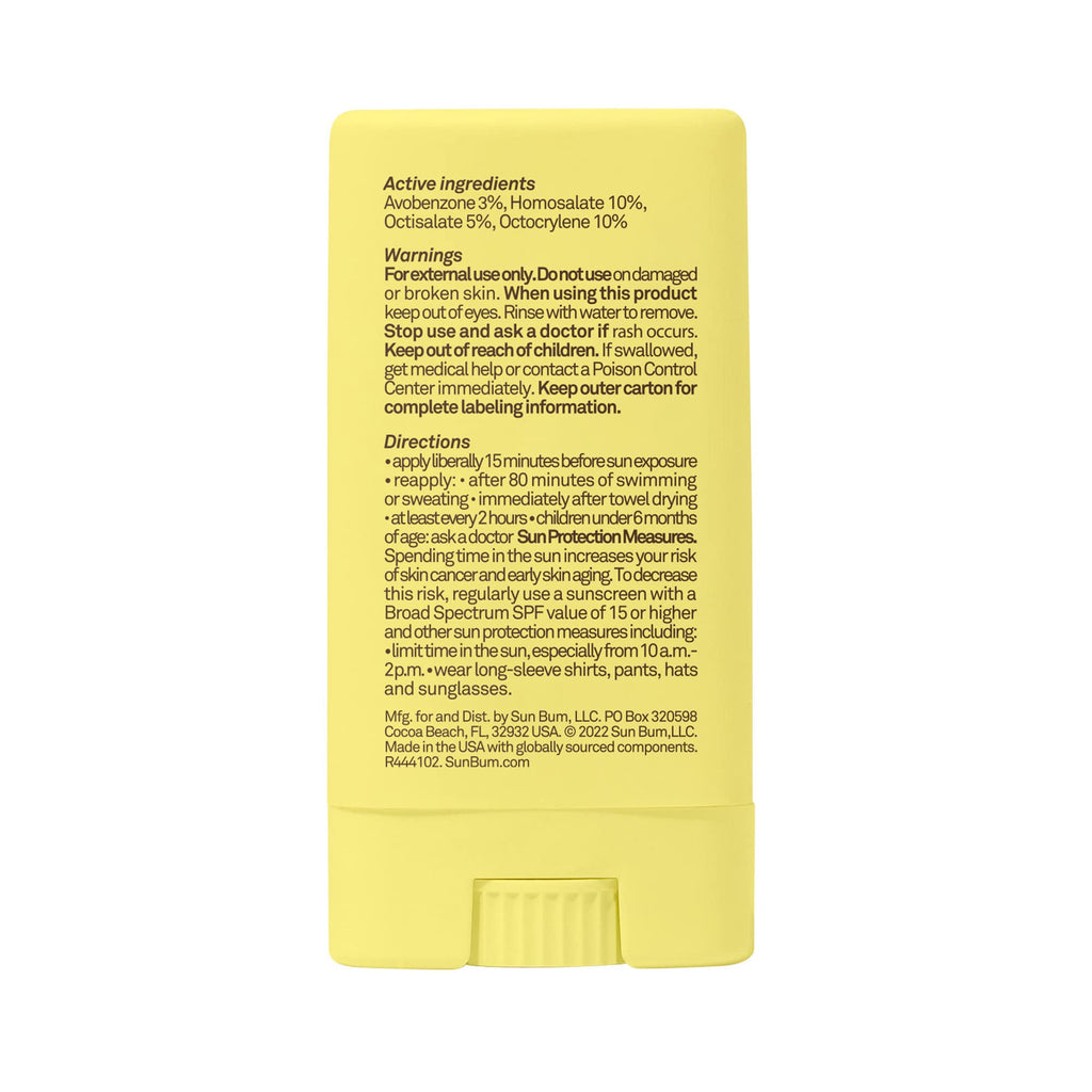Sun Bum Kids SPF 50 Clear Face Stick Sunscreen - Wet or Dry Skin Application Broad Spectrum Sunscreen with Vitamin E
