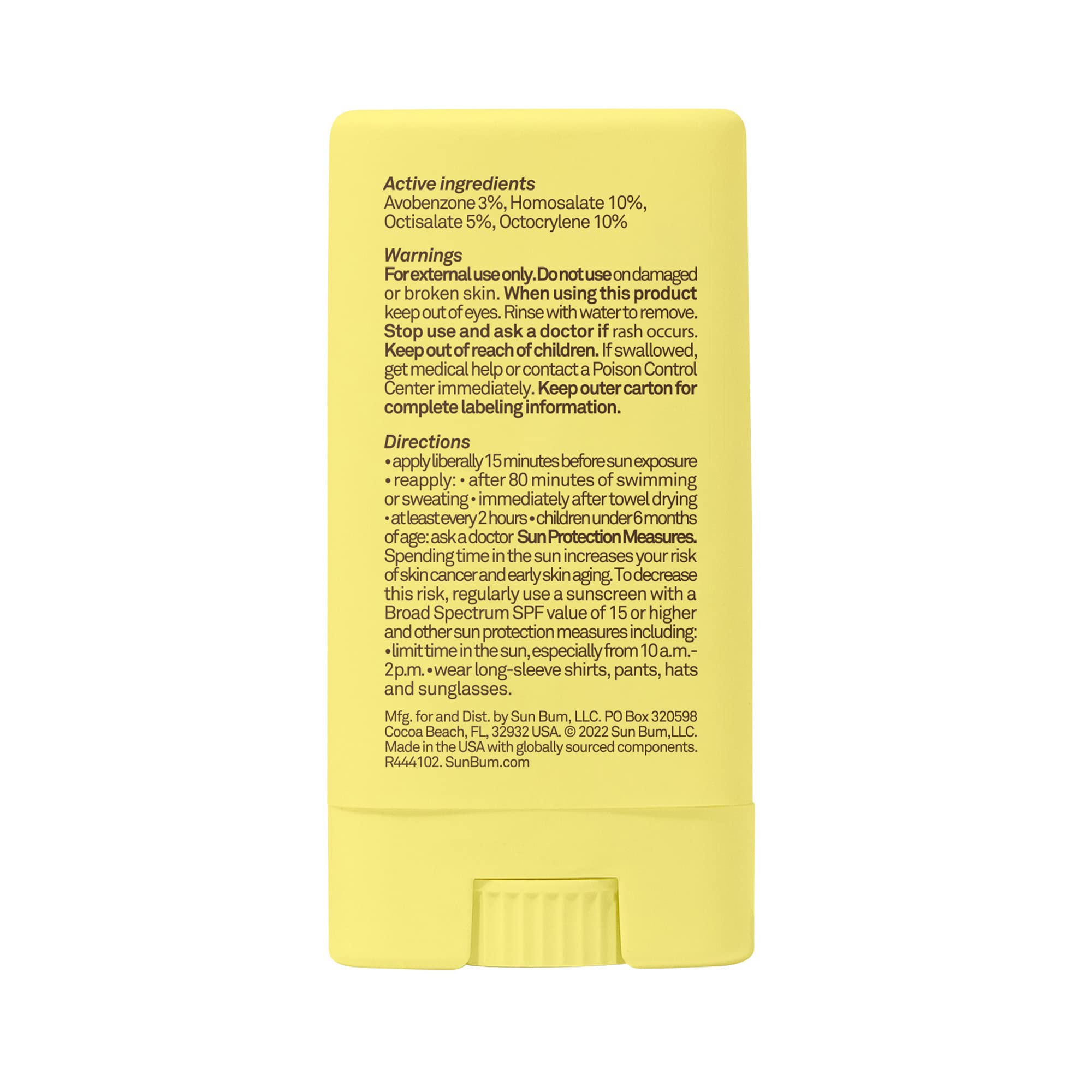 Sun Bum Kids SPF 50 Clear Face Stick Sunscreen - Wet or Dry Skin Application Broad Spectrum Sunscreen with Vitamin E