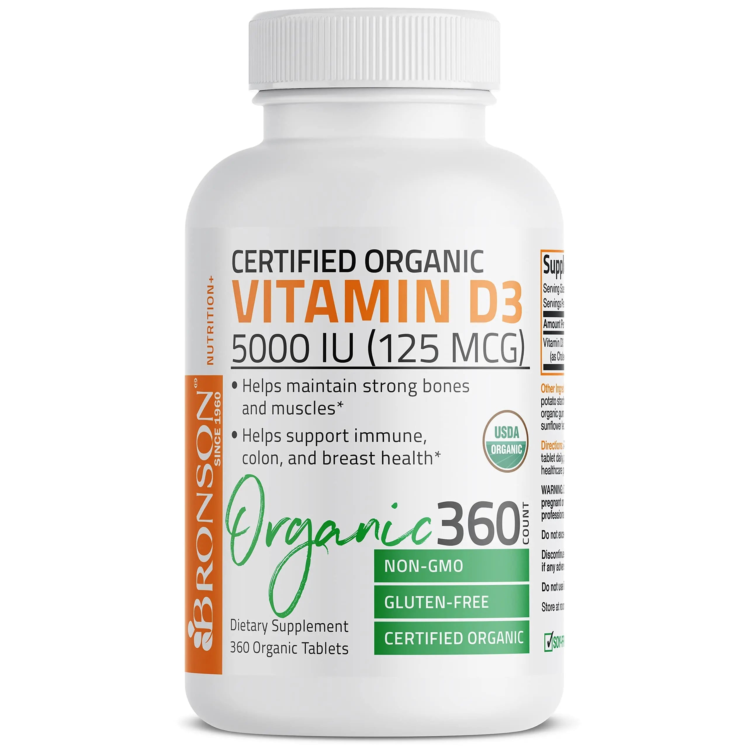 Bronson Vitamin D3 5,000 IU (1 Year Supply) for Immune Support, Healthy Muscle Bronson Au supplements
