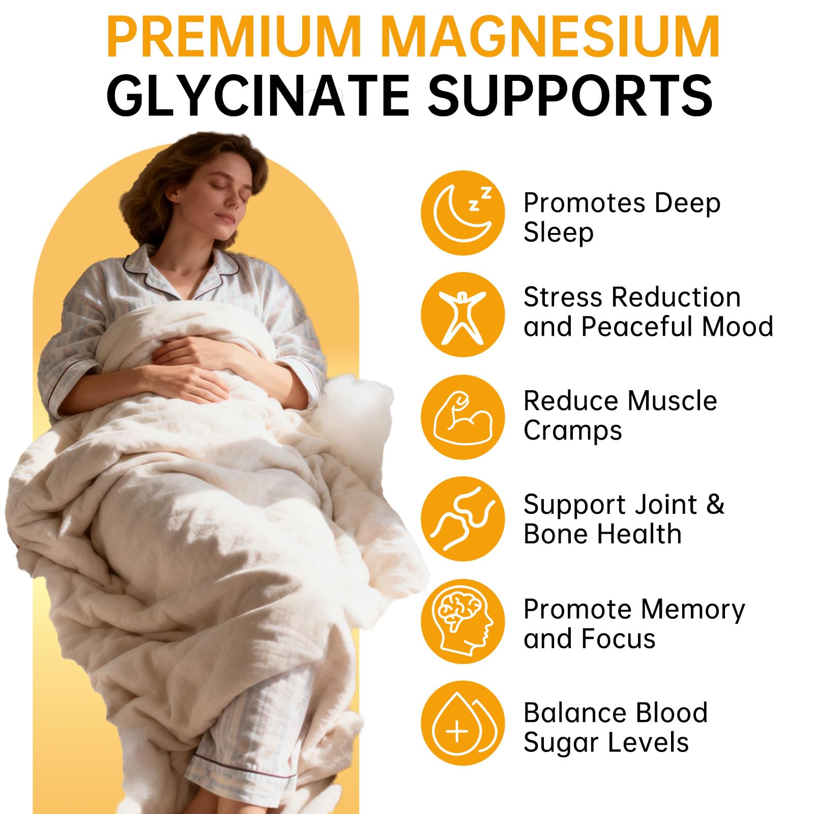 Magnesium Glycinate Gummies 500mg – Sugar Free Magnesium Gummies for Sleep, Stress, Muscle & Nerve Support – for Adults & Kids 4+, Vegan,