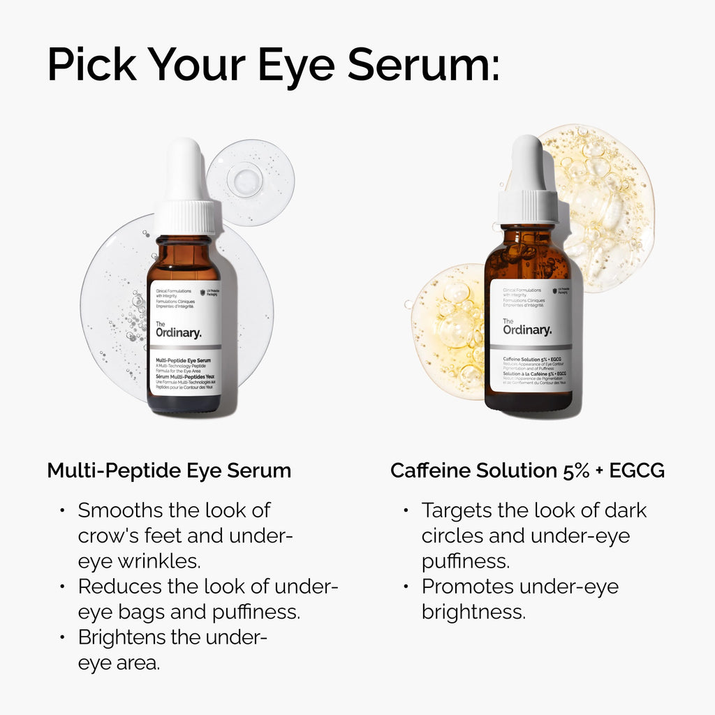 The Ordinary Multi-Peptide Eye Serum, Anti-Aging Formula for Crow’s Feet, Dark Circles & Puffiness, 0.5 Fl Oz