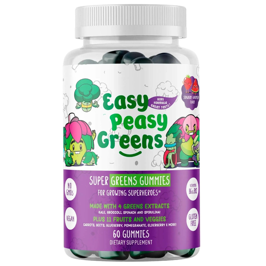 EasyPeasyGreens Daily Veggie Gummies for Kids - 60 Greens Gummies - Helps Picky Eaters Get Their Veggies in EASY PEASY GREENS Au supplements
