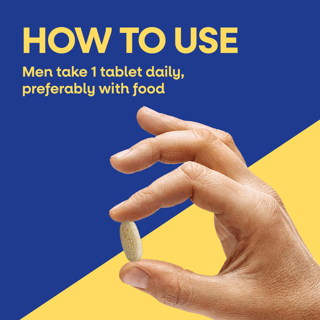 Nature's Way Alive! Men’s 50+ Daily Ultra Multivitamin, High Potency Formula, Supports Healthy Brain, Eyes & Heart*, with Methylated B12