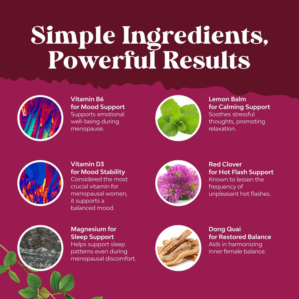 Complete Herbal Menopause Supplement for Women - Soy Free Female Hormone Balance Capsules for Night Sweats Hot Flashes & Mood Swings with Dong Quai, Chaste Berry & Black Cohosh Root - 75 Count Natures Craft Au supplements