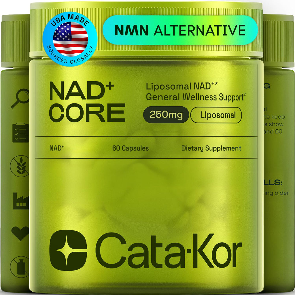 Cata-Kor NMN Supplement Alternative – Liposomal NAD+ Supplement – Third-Party Tested – NAD CORE – 30-Day Supply – 60 Capsules Cata-Kor Au supplements