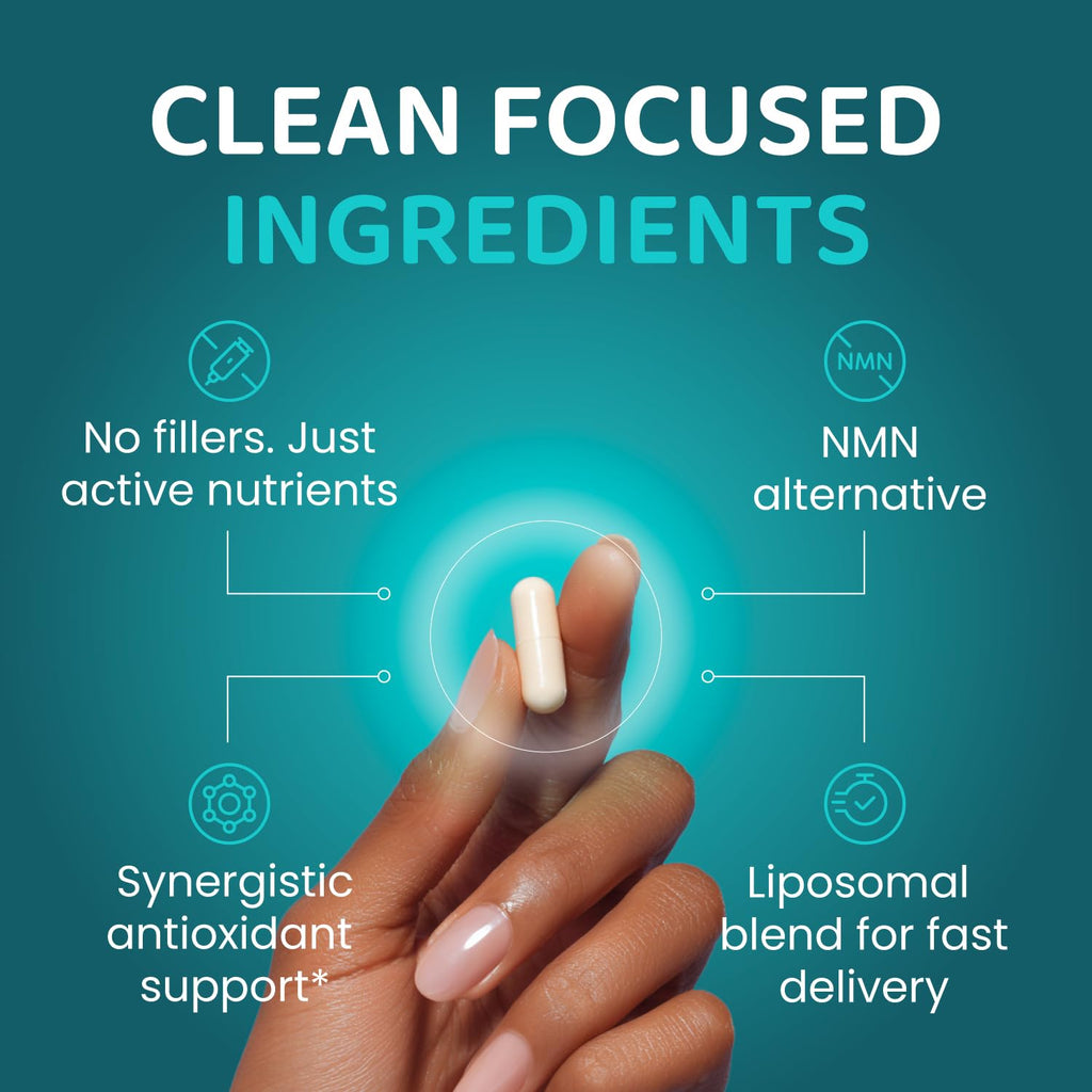 NAD+ Elite Complex – Direct NAD+ 300 mg with Urolithin A, Resveratrol, CoQ10 & Antioxidant Blend – Cellular Energy, Mitochondrial Support & Healthy Aging – Vegan, Non-GMO, 60 Capsules (30 Servings) Simply Nature's Pledge Au supplements