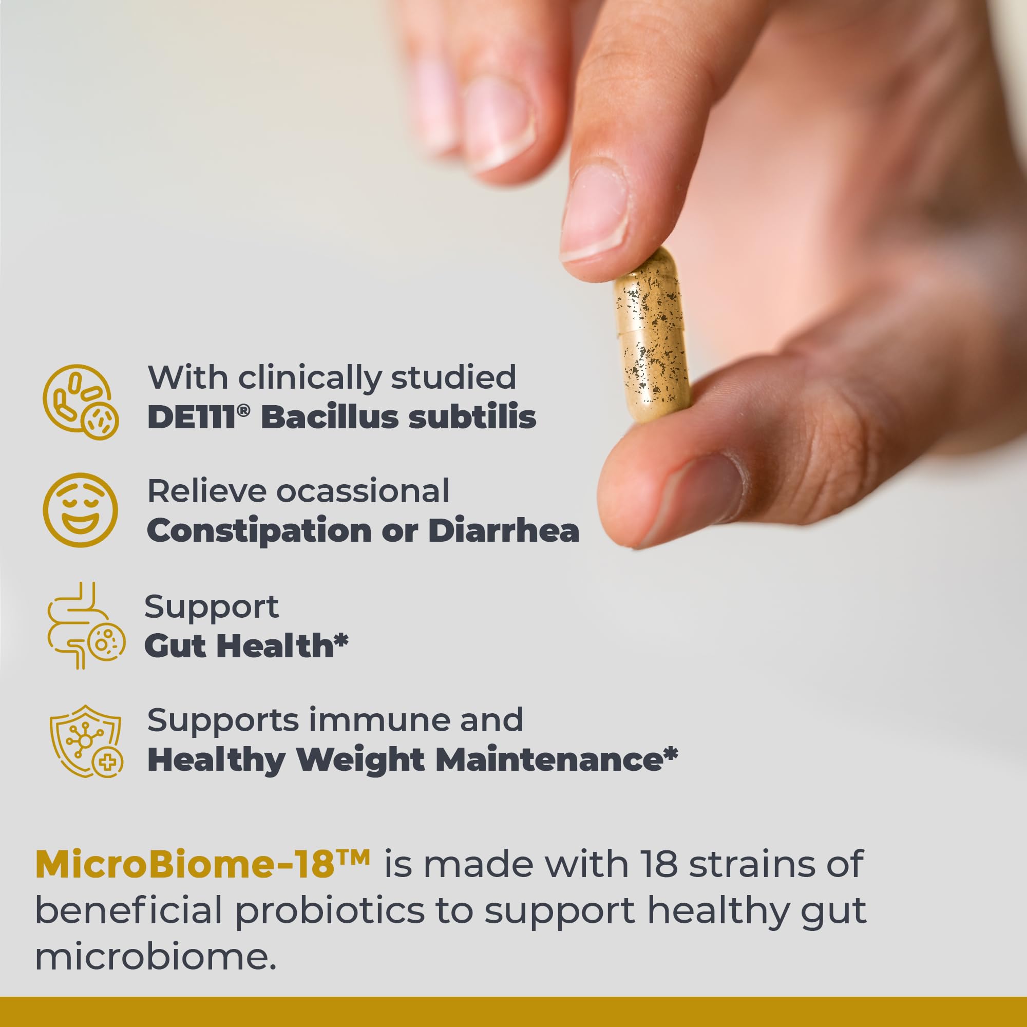 Premier Research Labs MicroBiome-18 - Probiotics for Digestive Health, Probiotics with Lactobacillus Acidophilus for Women and Men, Reuteri for Healthy Gut