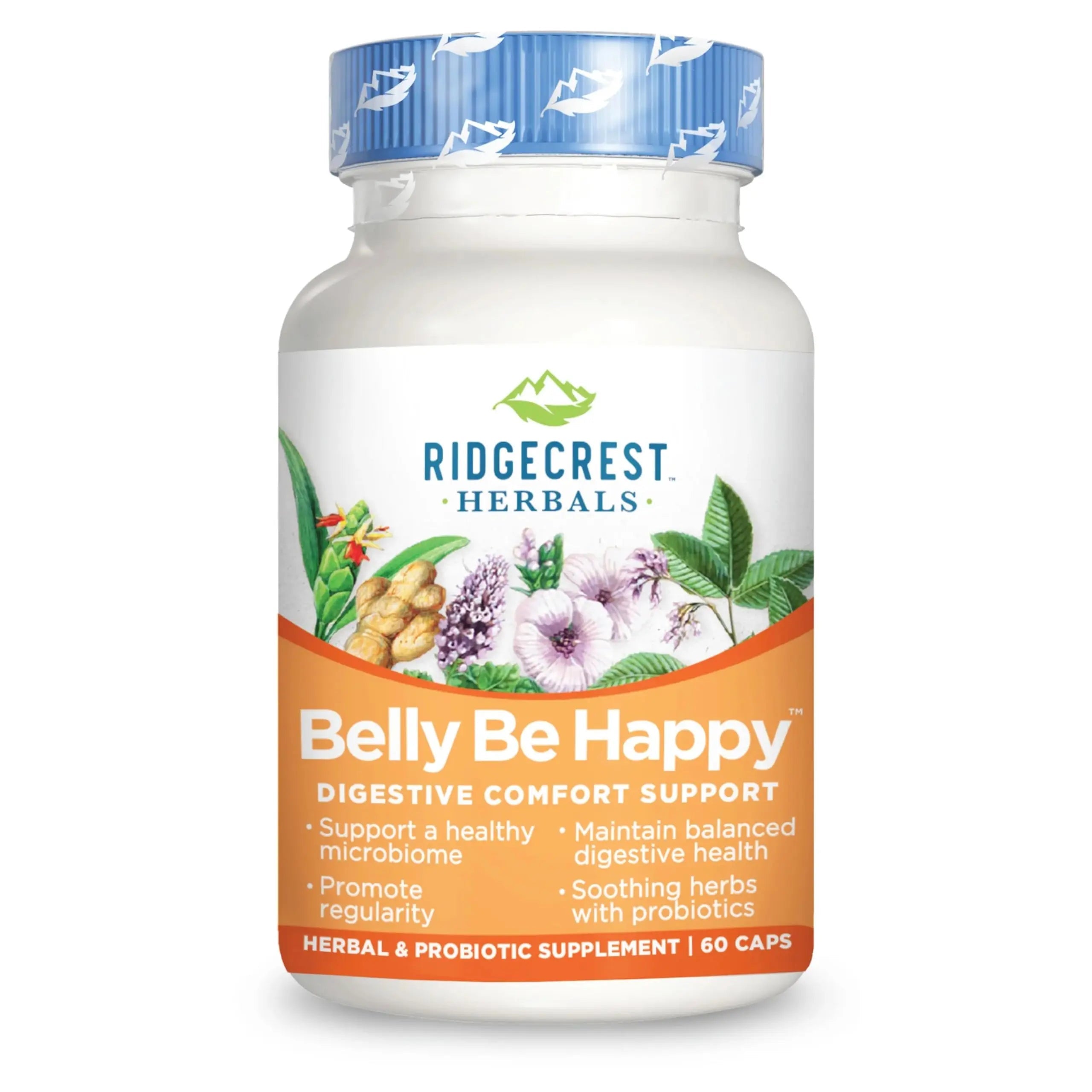 RidgeCrest Herbals Belly Be Happy - 60 Capsules - Digestive Comfort Support - Non-GMO RidgeCrest Herbals Au supplements