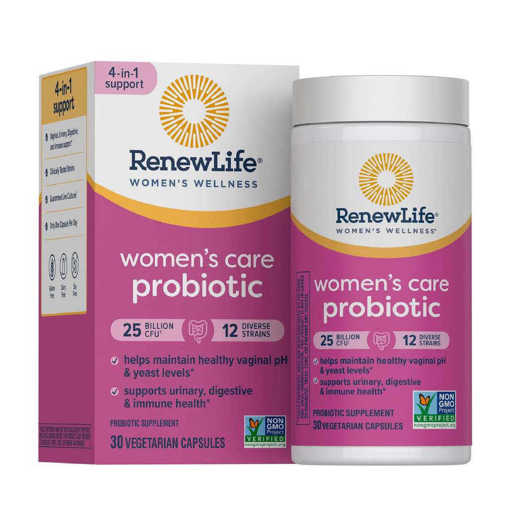 Renew Life Probiotics for Women, 25 Billion CFU Guaranteed, Probiotic Supplement for Digestive, Vaginal & Immune Health, Shelf Stable