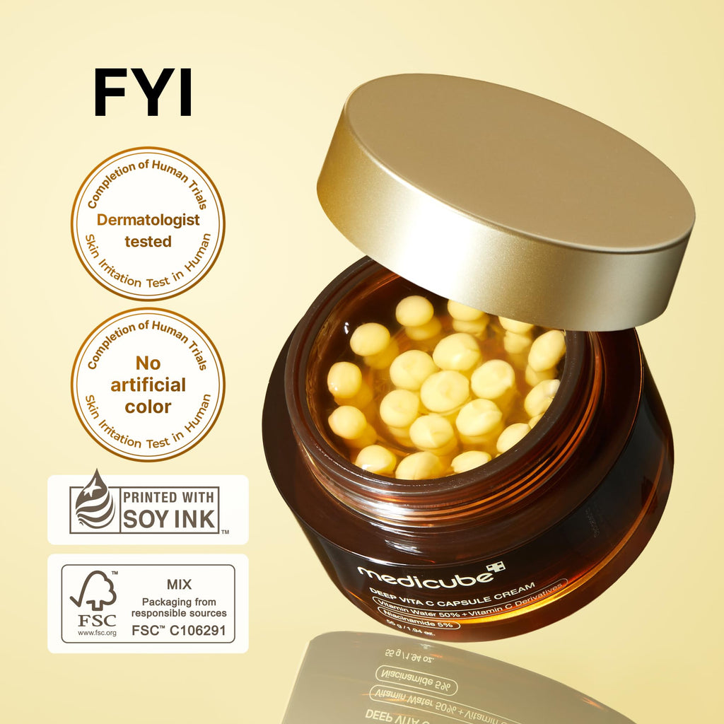 medicube Capsule Cream with Deep Vitamin C | Liposome Vitamin C Golden Capsule