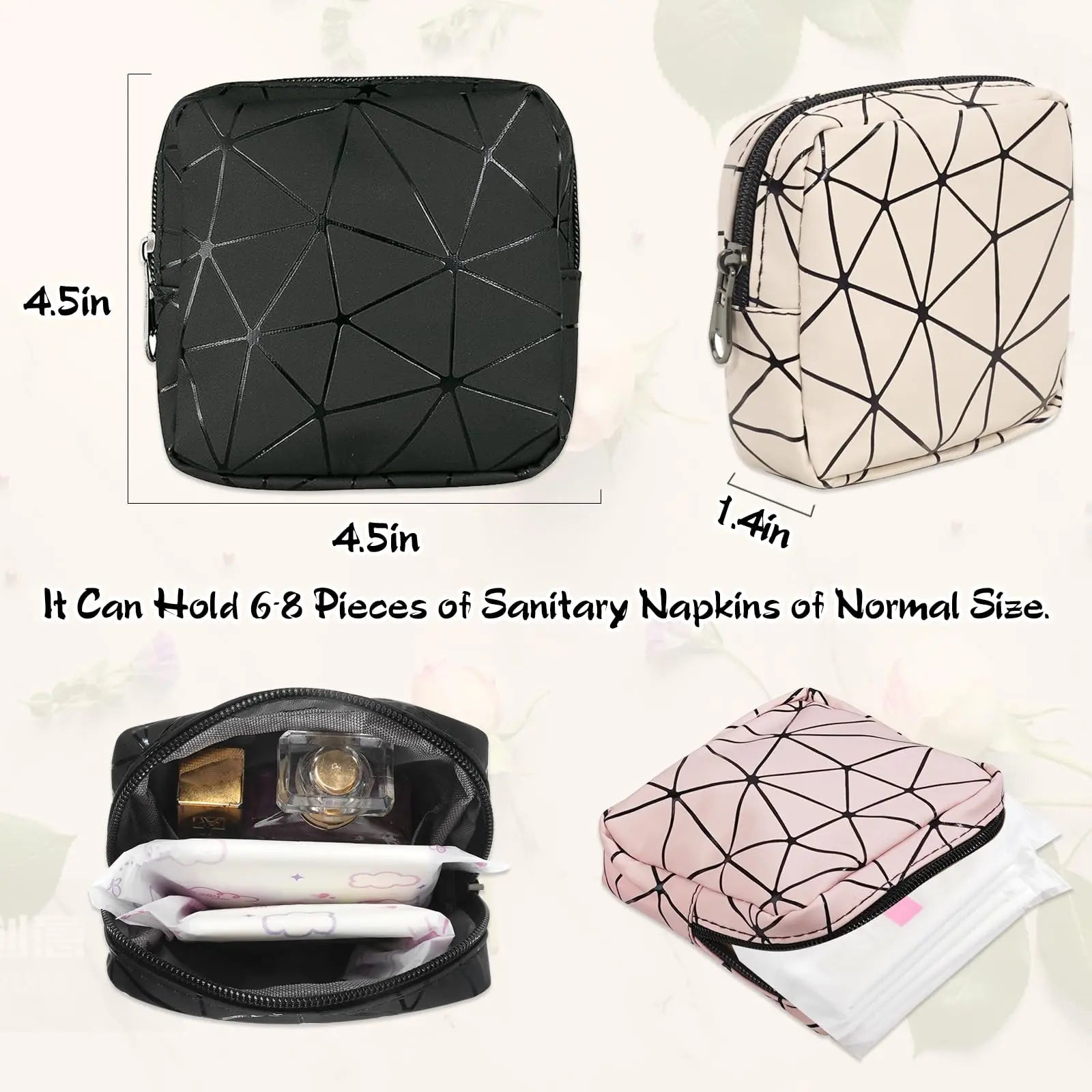 Yazabai Sanitary Napkin Storage Bag Pouch 4PCS Pads and Tampons Bags Pouches Portable Yazabai Au supplements