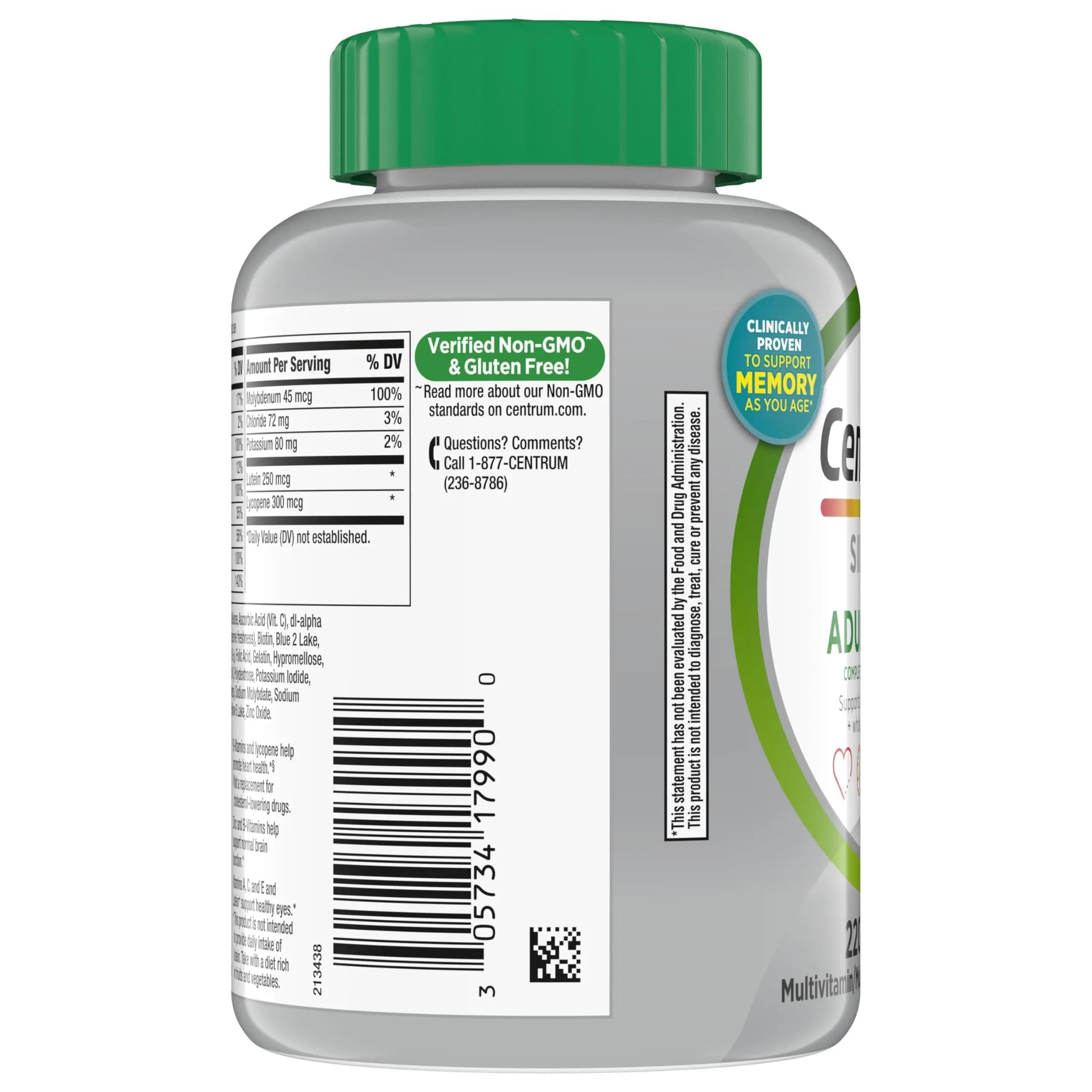 Centrum Silver Multivitamin for Adults 50 Plus, Multivitamin/Multimineral Supplement, Vitamin D3, B Vitamins, Gluten Free, Non-GMO Ingredients Centrum Au supplements