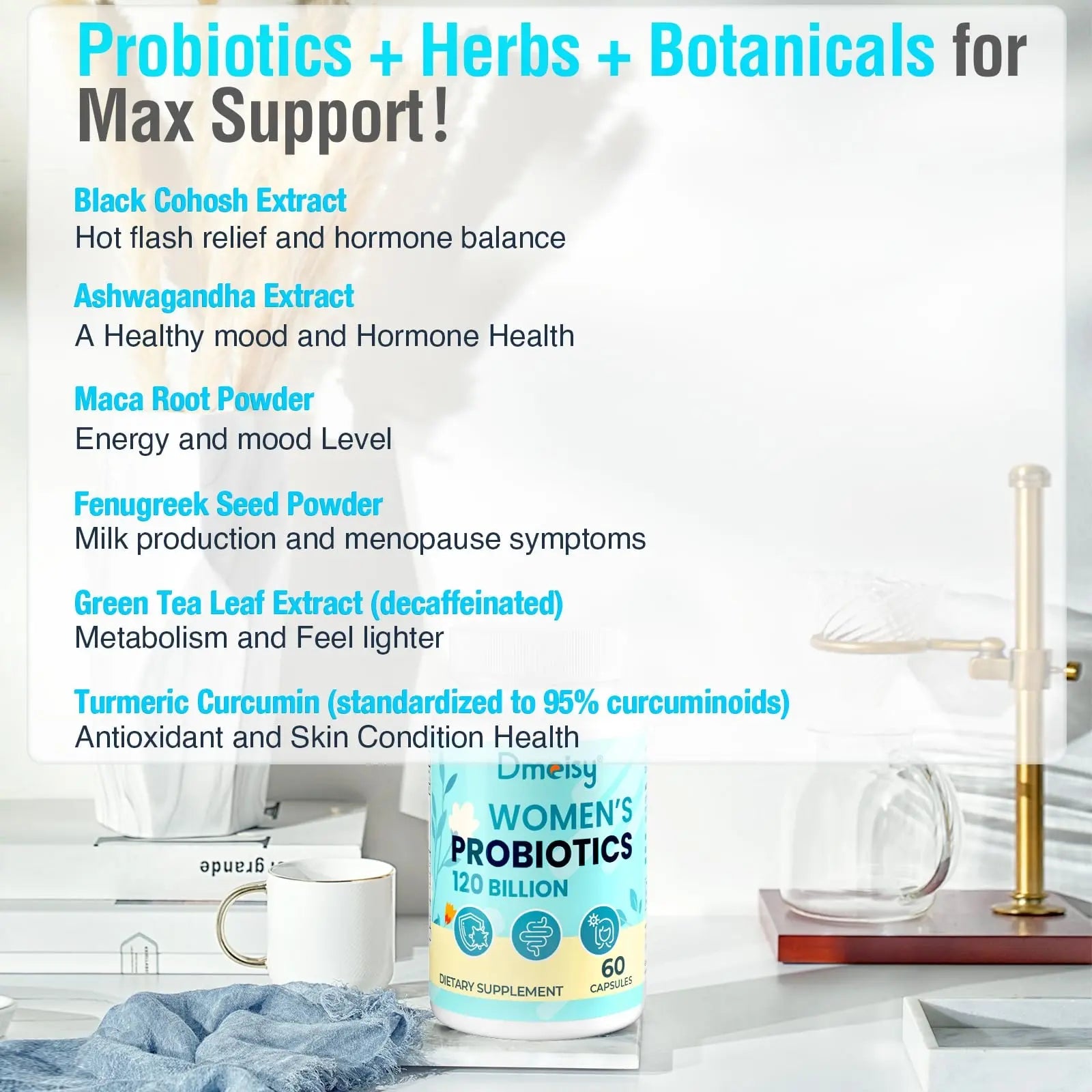Dmeisy 120 Billion CFU Probiotic - Menopause Support Probiotics for Women, Natural Menopause Dmeisy Au supplements