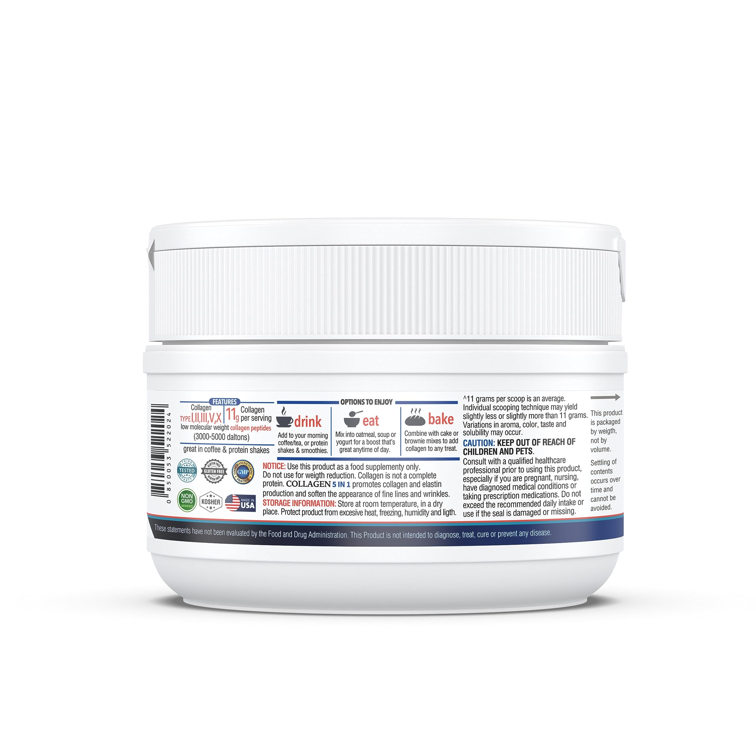 KAPPA NUTRITION Collagen Peptides Powder, 5 in 1 Multi-Collagen Advanced Complex with Hydrolyzed Collagen Peptides, Supports Skin, Hair, Nails, Joints & Bones / 30 Servings KAPPA NUTRITION Au supplements