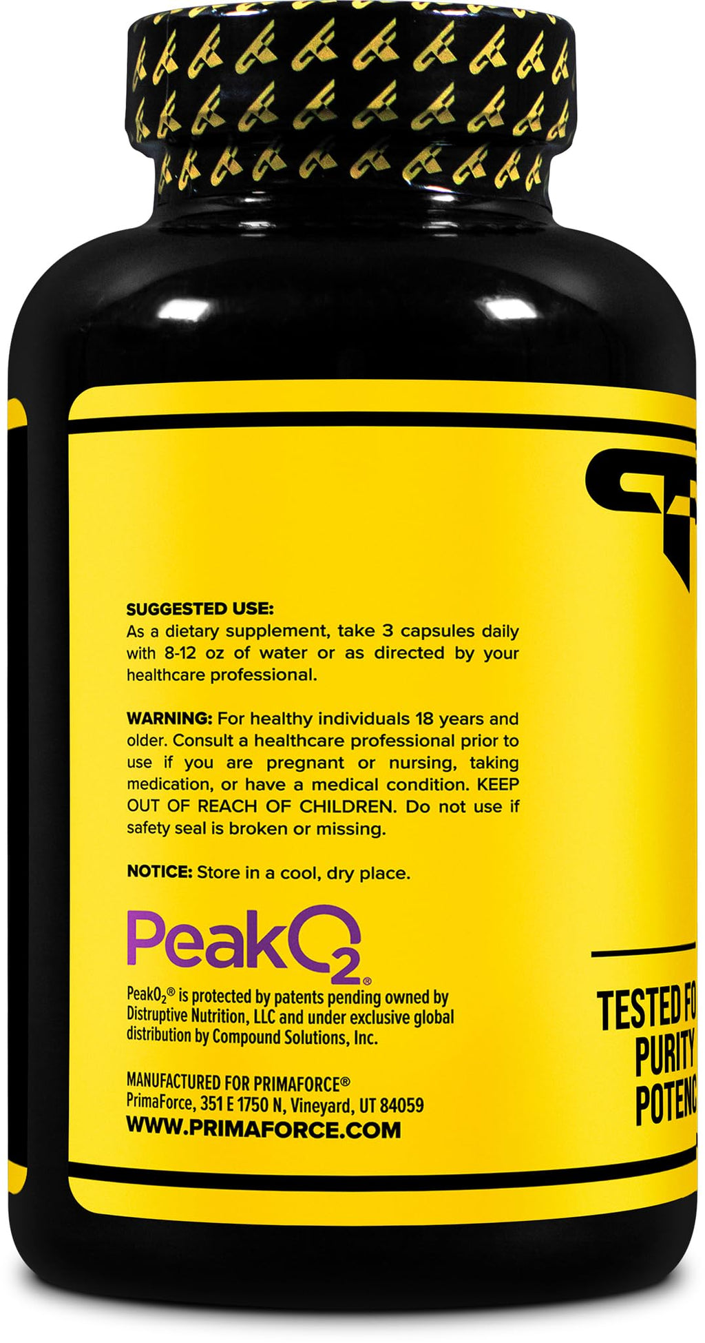 Primaforce Peak O2 Performance Mushroom Powered Oxygen Absorption Booster (180 Capsules) (2,000 mg Per Serving, 60 Servings) - Athletic Performance Supplement, Ultimate Mushroom Blend Primaforce Au supplements