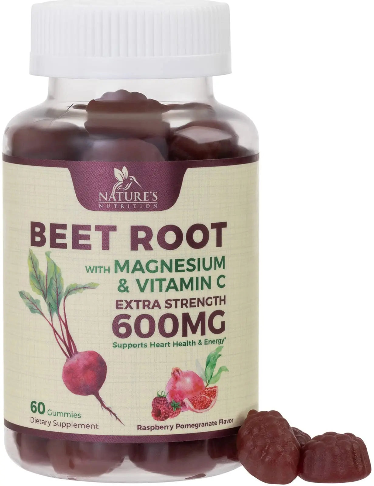 Nature's Nutrition Beet Gummies with Beetroot - Energy & Heart Health Support Nature's Nutrition Au supplements
