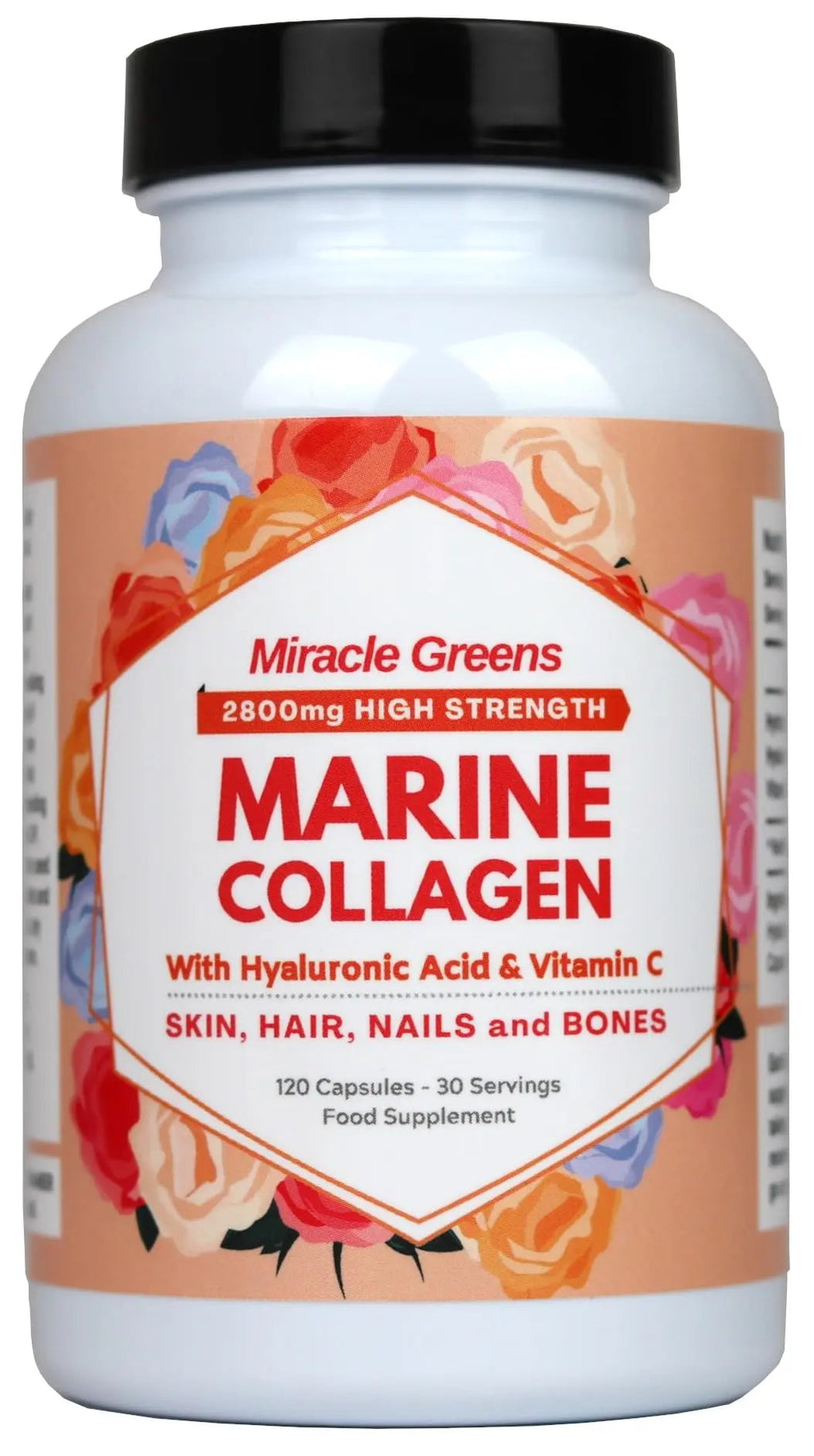 2800mg Marine Collagen Capsules – Highest Strength Type 1 Hydrolysed Collagen with Hyaluronic Acid and Vitamin C Miracle Greens Au supplements