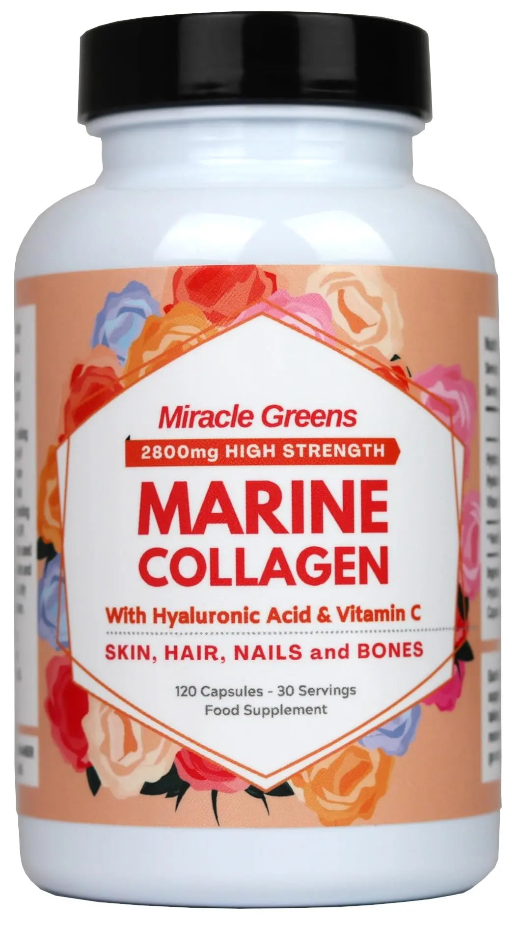2800mg Marine Collagen Capsules – Highest Strength Type 1 Hydrolysed Collagen with Hyaluronic Acid and Vitamin C Miracle Greens Au supplements
