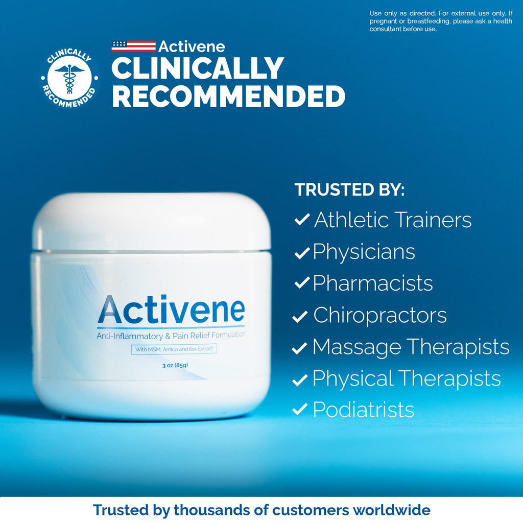 Activene Pain Relief Cream - Anti Inflammatory formulation with Powerful Arnica, Menthol & MSM for Joints, Tendons & Muscles. Chosen by Sufferers of Arthritis, Knee, Shoulder, Neck, Back & Other Pains Activene Au supplements