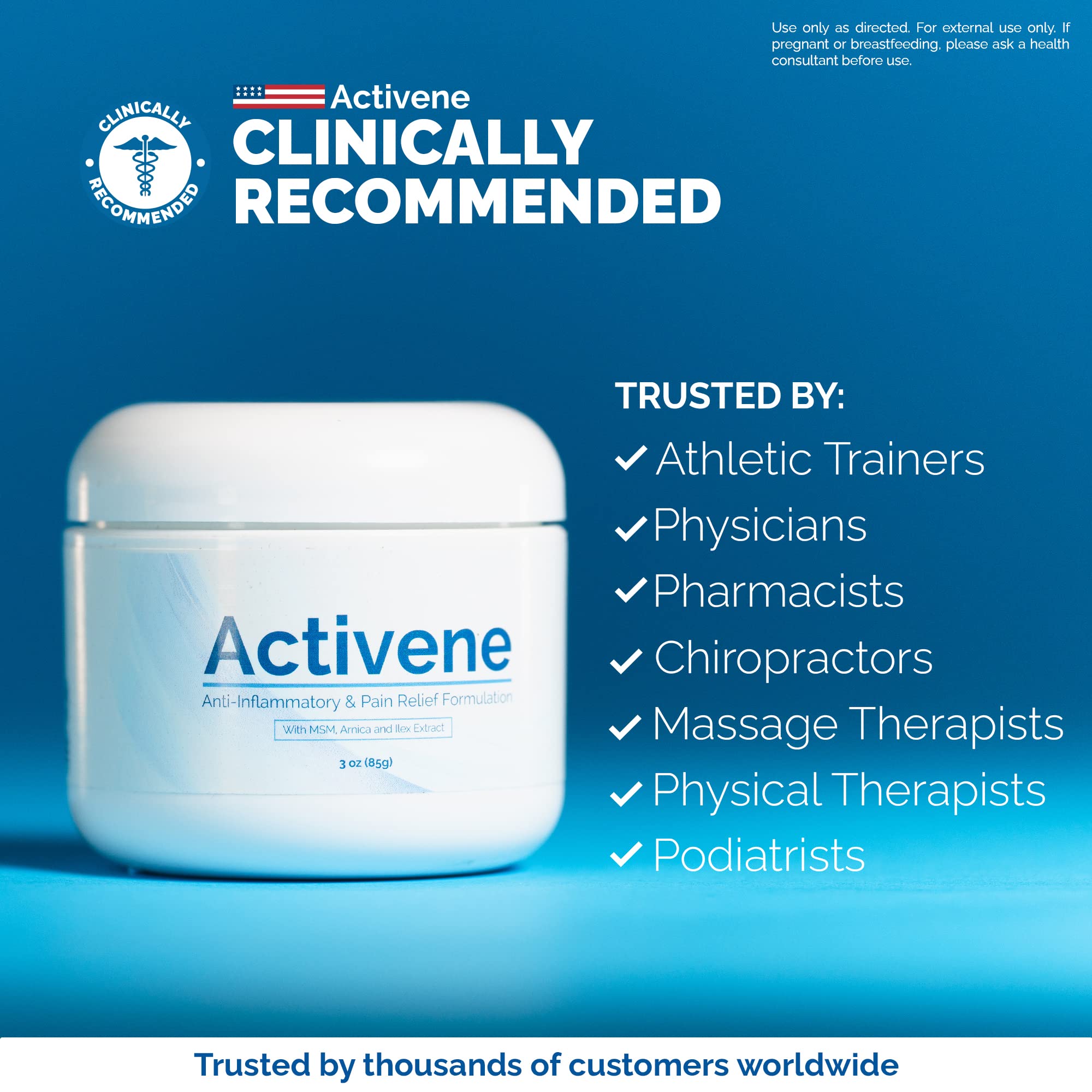 Activene Pain Relief Cream - Anti Inflammatory formulation with Powerful Arnica, Menthol & MSM for Joints, Tendons & Muscles. Chosen by Sufferers of Arthritis, Knee, Shoulder, Neck, Back & Other Pains Activene Au supplements
