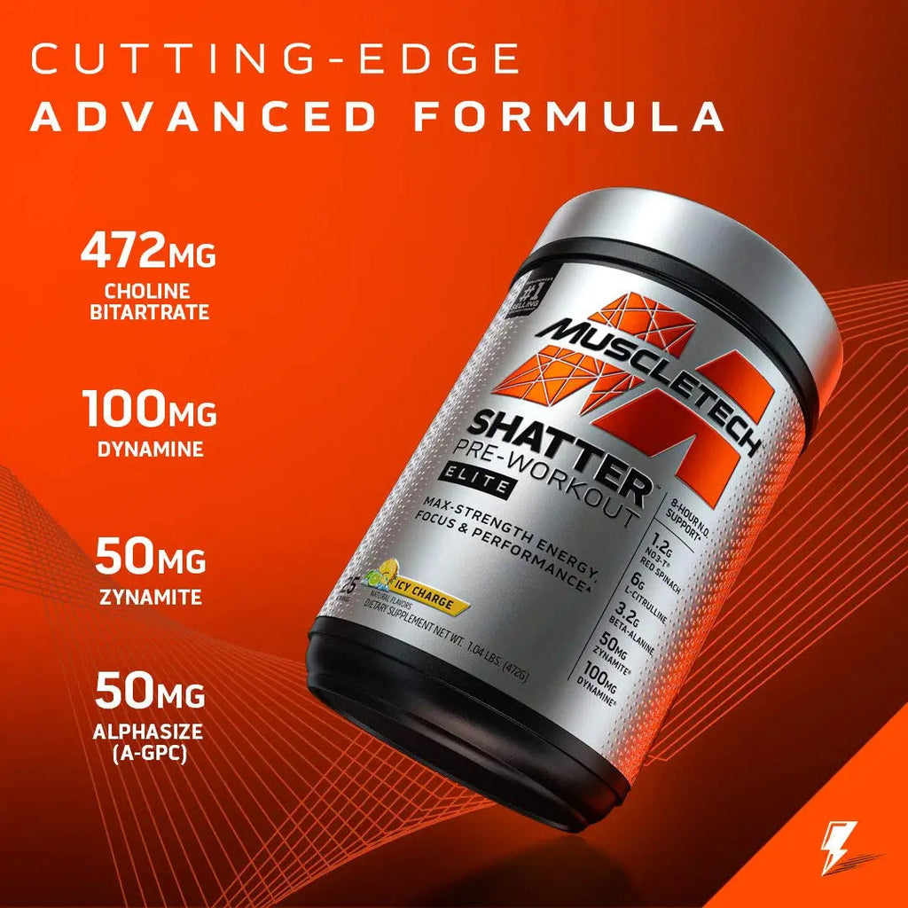 Pre Workout for Men & Women | MuscleTech Shatter Elite Pre-Workout | Preworkout Energy MuscleTech Au supplements