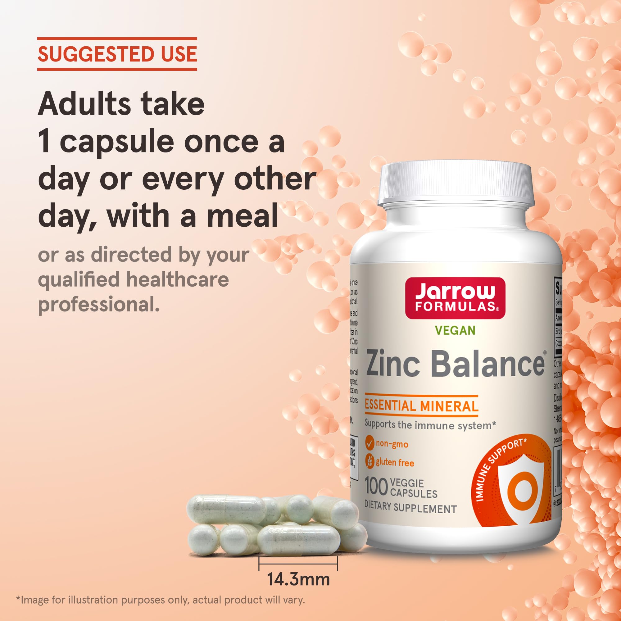 Jarrow Formulas Zinc Balance 15 mg - 100 Servings (Veggie Caps) - Zinc with Copper - Essential Minerals for Immune System Support - Immune Support Supplement - Gluten Free Copper Supplement, Vegan Jarrow Formulas Au supplements