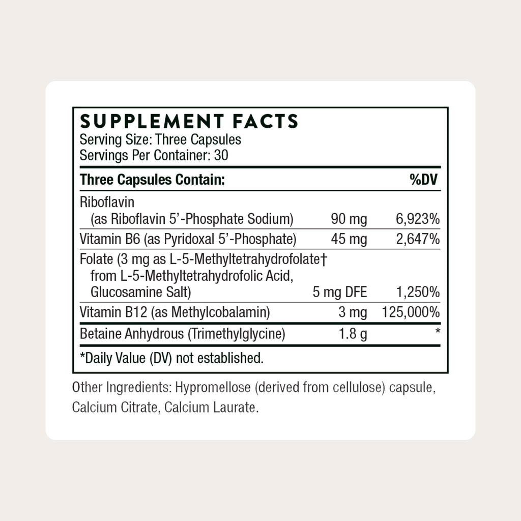 THORNE - Methyl-Guard Plus - Active Folate (5-MTHF) with Vitamins B2, B6 & B12 - Supports Methylation & Healthy Level of Homocysteine