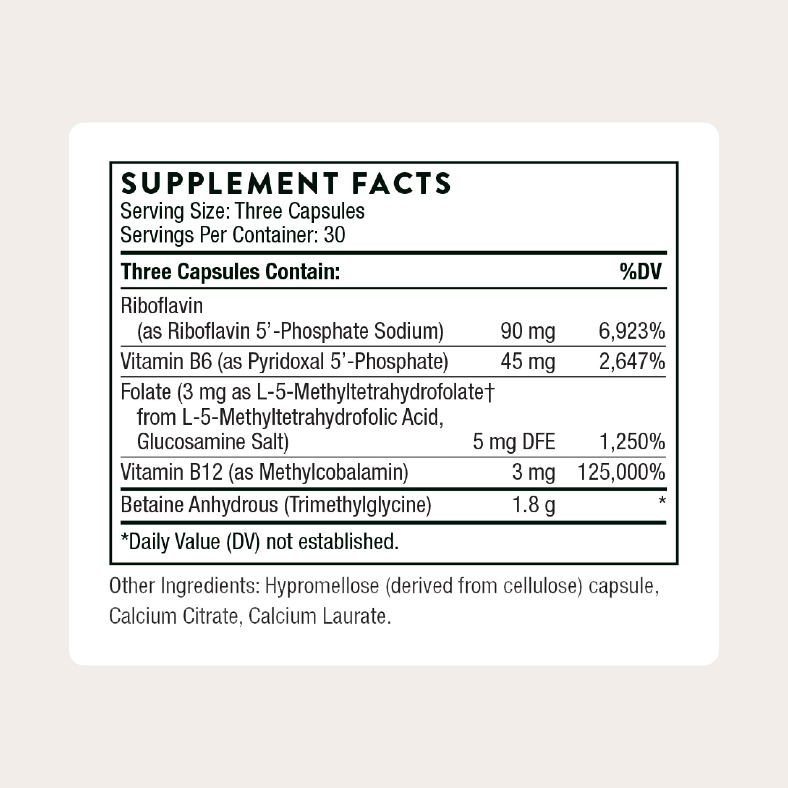 THORNE - Methyl-Guard Plus - Active Folate (5-MTHF) with Vitamins B2, B6 & B12 - Supports Methylation & Healthy Level of Homocysteine
