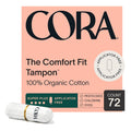 Cora 100% Organic Cotton Non-Applicator Tampons | Ultra-Absorbent, Unscented, Natural, Non-Toxic Cora Au supplements