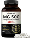 Magnesium Glycinate 500mg Per Serving | 240 Veggie Capsule, 100% Chelated NatureBell Au supplements